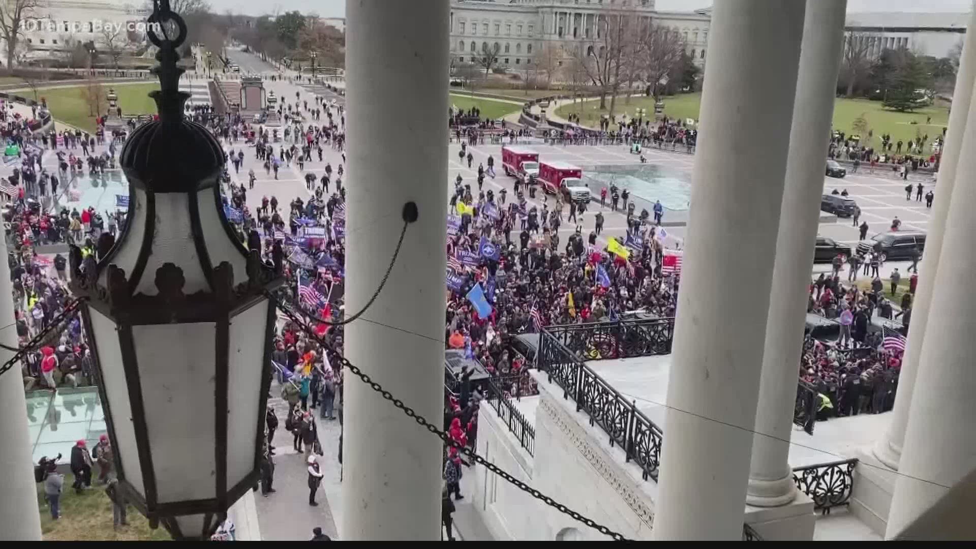 The ceremonial proceedings to affirm President-elect Joe Biden's victory were interrupted when a violent mob of Trump supporters stormed the Capitol.