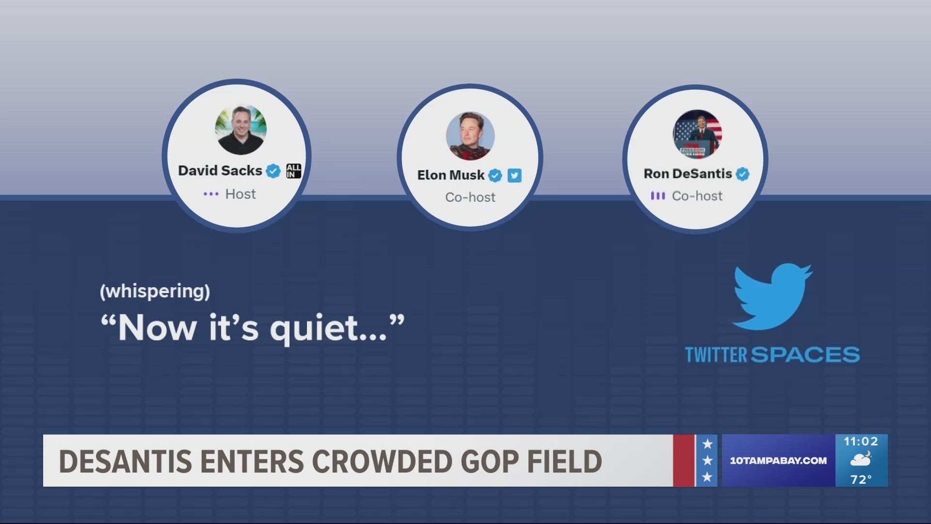 The social media site seemingly was not able to keep up with the amount of traffic and had to restart its audio feed.