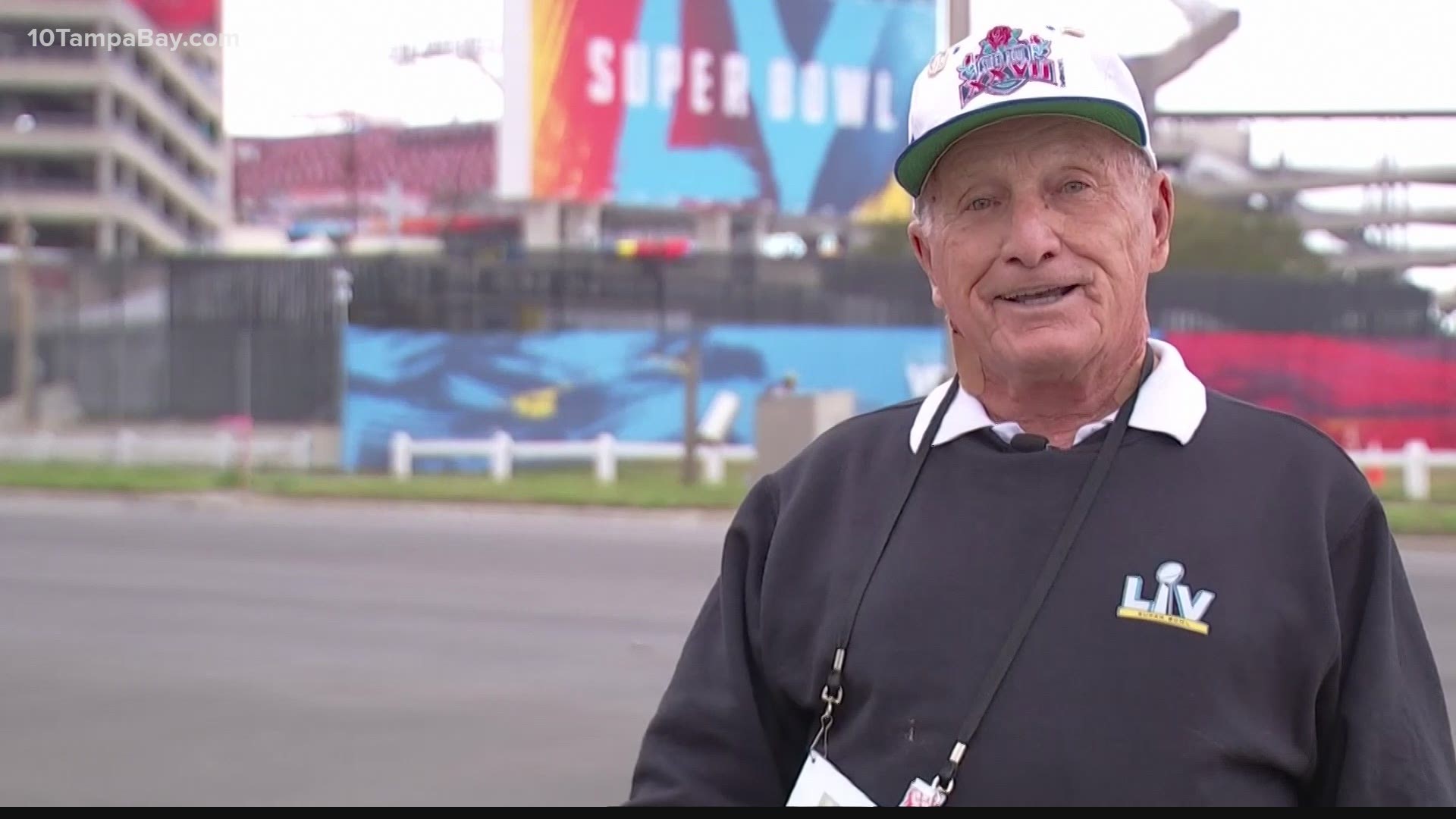 At 91-years-old, George Toma has never missed a Super Bowl. He's been in Tampa since Jan. 10 preparing Raymond James Stadium.