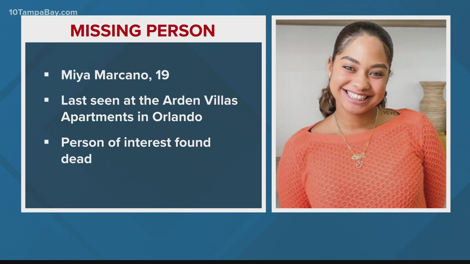 The person of interest was a maintenance worker at Arden Villas Apartments where Miya Marcano lives and works.