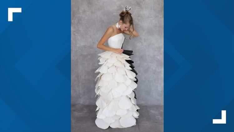 Florida teen's dress made out of duct tape places first in national competition