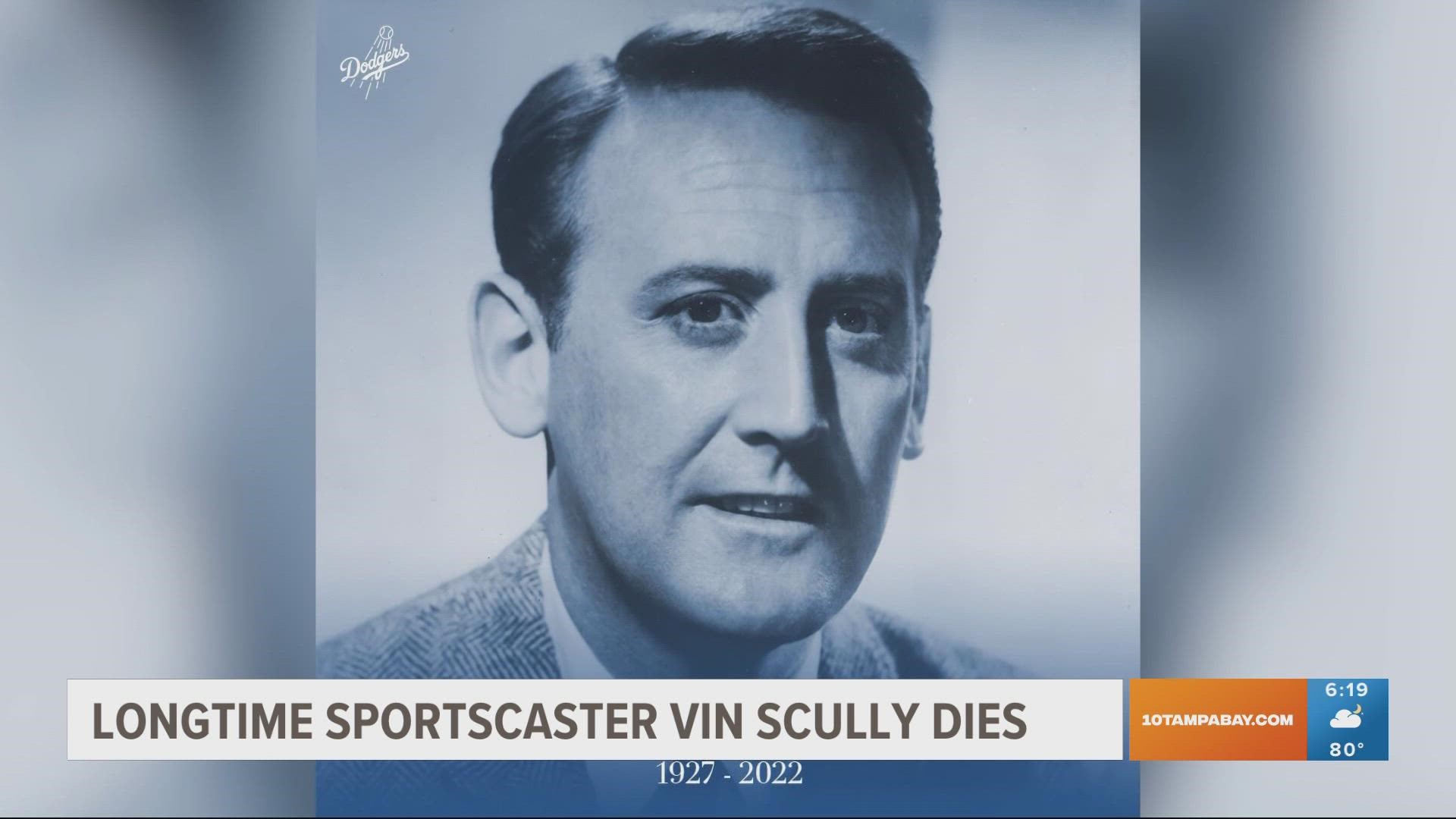 Los Angeles Dodgers Honor Broadcaster Vin Scully Before Game