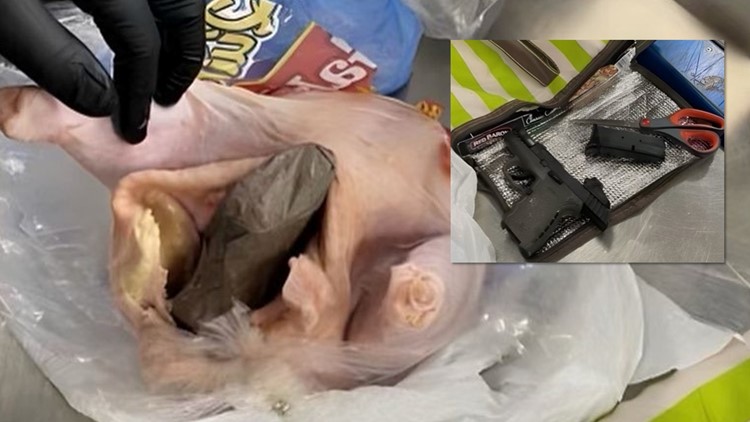 TSA: Handgun found inside raw chicken in luggage at Florida airport
