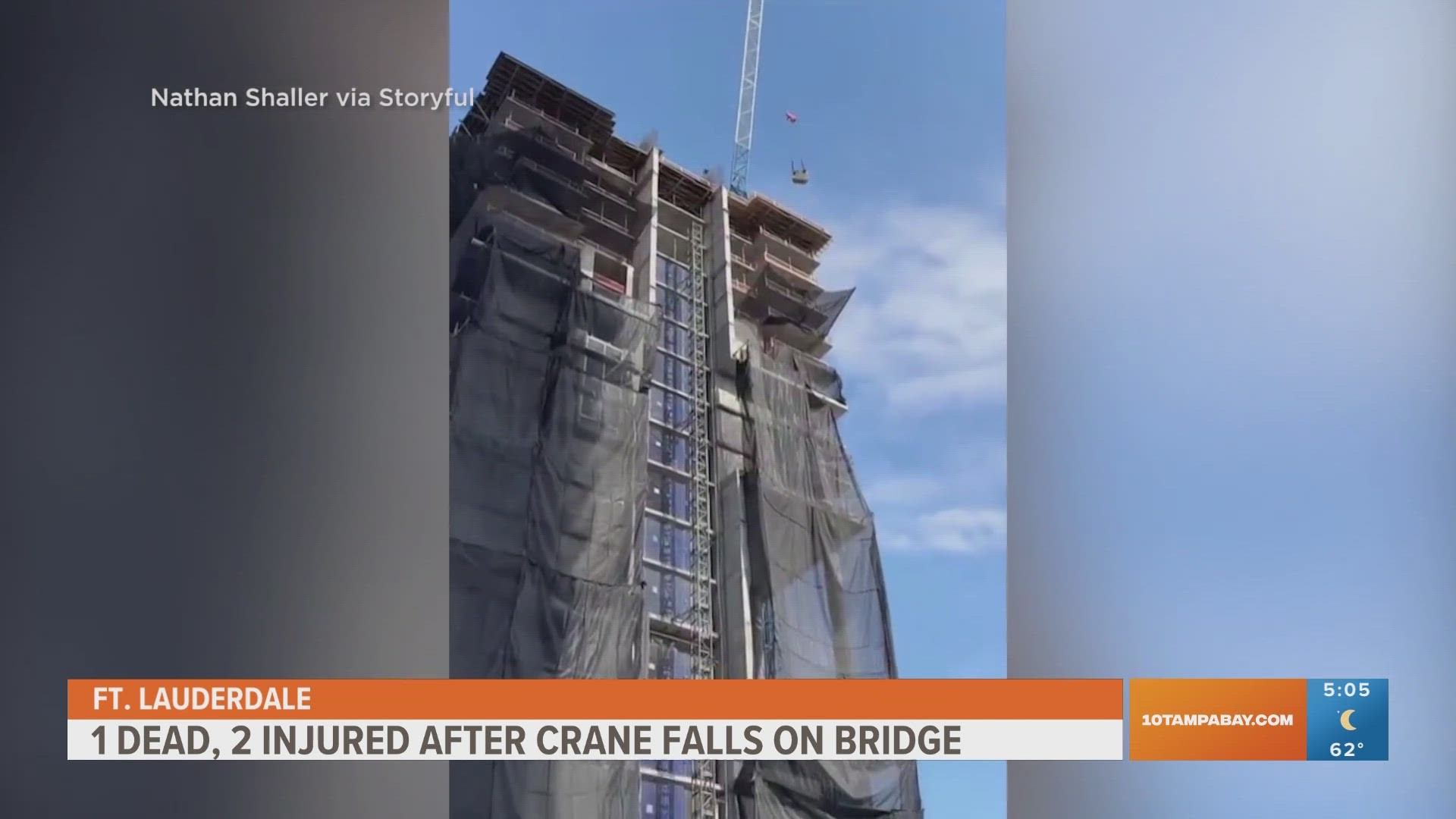 One person died and two are injured after a crane fell on a bridge in Fort Lauderdale.