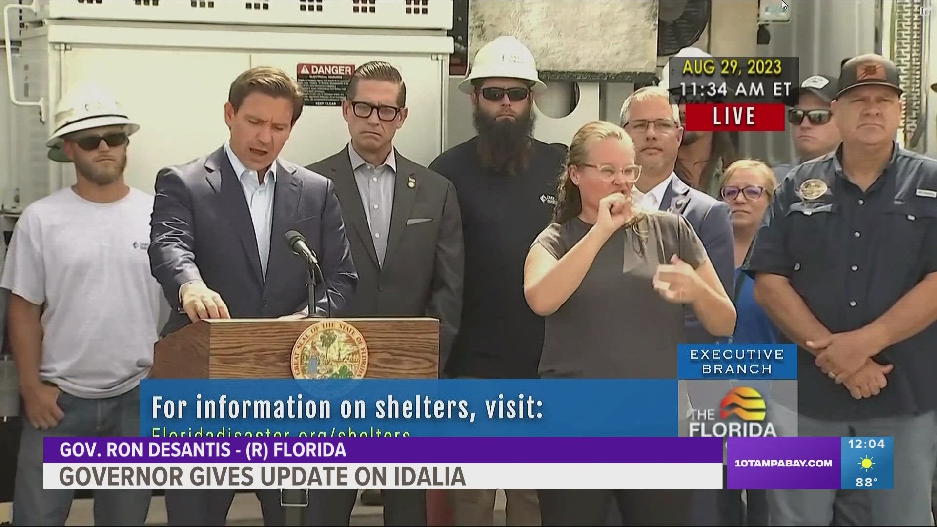 "Execute your plans now," Gov. Ron DeSantis said Monday morning as he provided an update on the state's plans ahead of Hurricane Idalia.