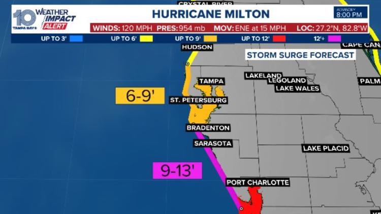 TRACKER: Watch Hurricane Milton Using Forecast Cone, Storm Surge Maps ...