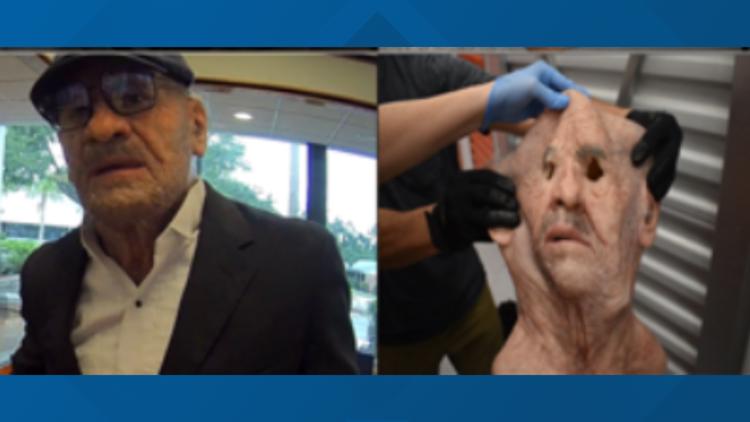 Florida man arrested for allegedly robbing bank wearing 'old man' mask, DOJ says