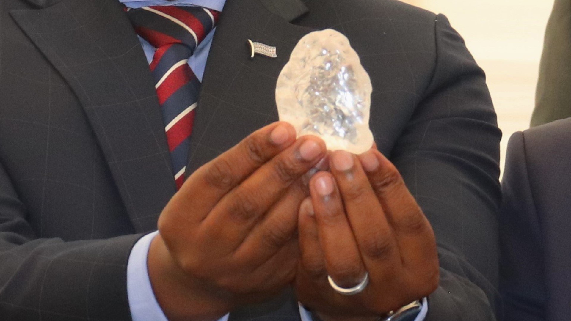 Officials say the 2,492-carat diamond is the second-largest found in Botswana since 1905 and weighs about a pound. The value of the diamond hasn't been assessed.