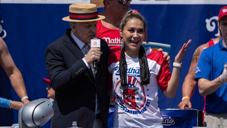 Tampa native Miki Sudo wins 11th women's title in annual Nathan's Famous hot dog eating contest