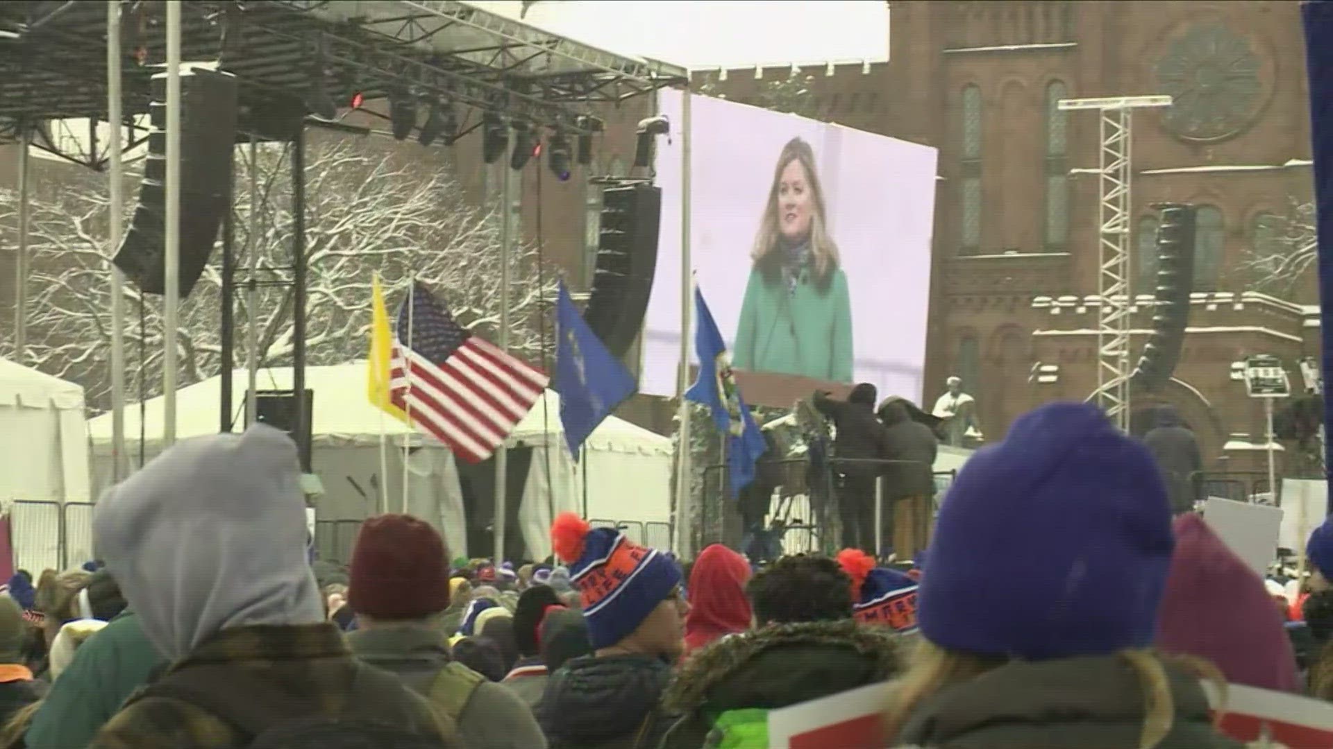 Attendees didn't let snow keep them from having their voices heard.