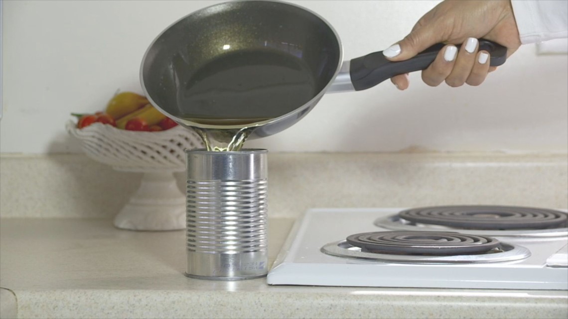 How to get rid of cooking grease Do not put down drains