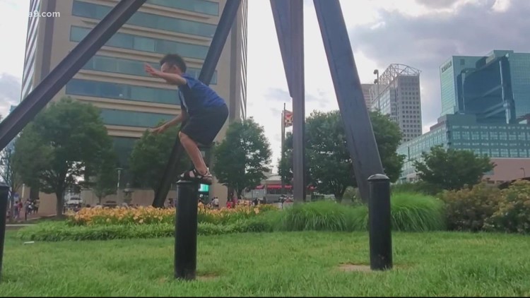 Meet the 10-year-old who is a daredevil with ninja obstacle courses