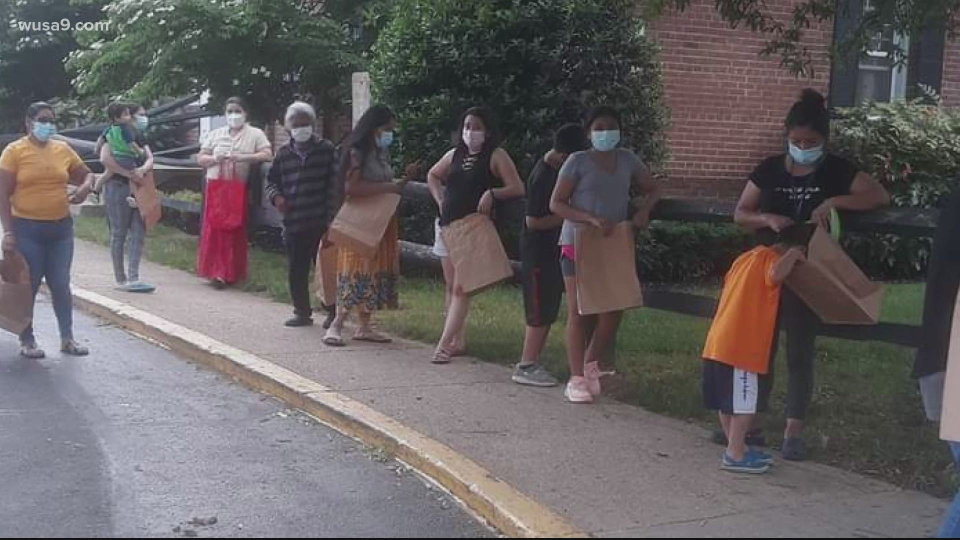 An Arlington woman took it upon herself to help immigrant families in her neighborhood who were suffering during the pandemic. She said many of them lost their jobs.