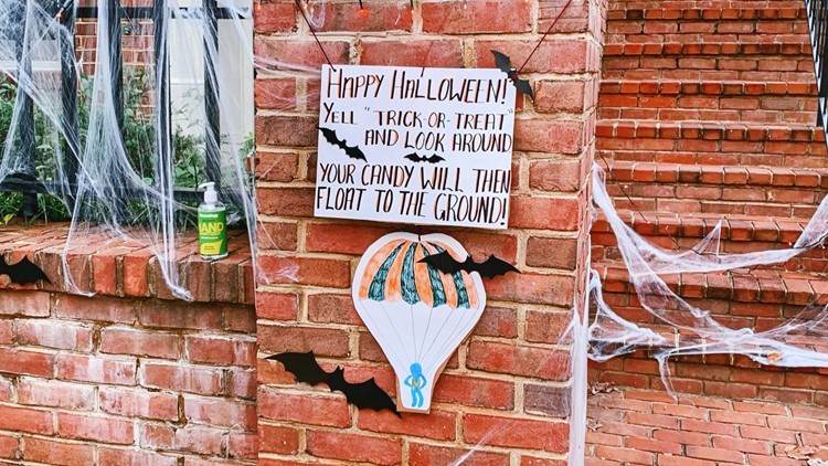 WATCH: Candy parachutes bring joy to trick or treaters in Virginia on Halloween