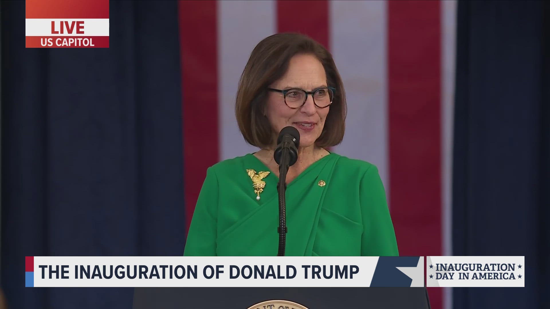 Deb Fischer Sen. Deb Fischer delivers remarks at President Trump's inauguration