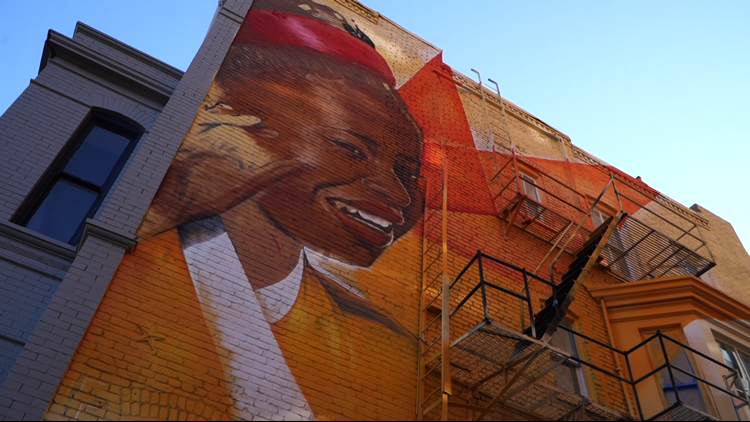 Amanda Gorman mural now a part of DC landscape; artwork honors her Inauguration Day poem