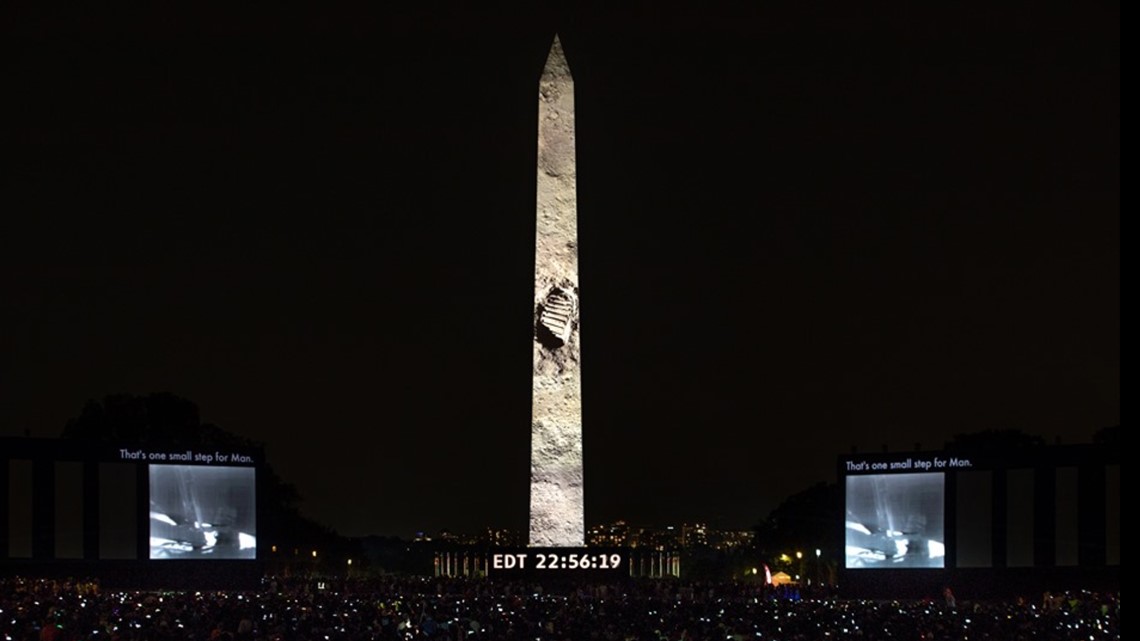 Watch Amazing Full Video Of Apollo 11 Moon Landing Projected On Washington Monument Verifythis Com