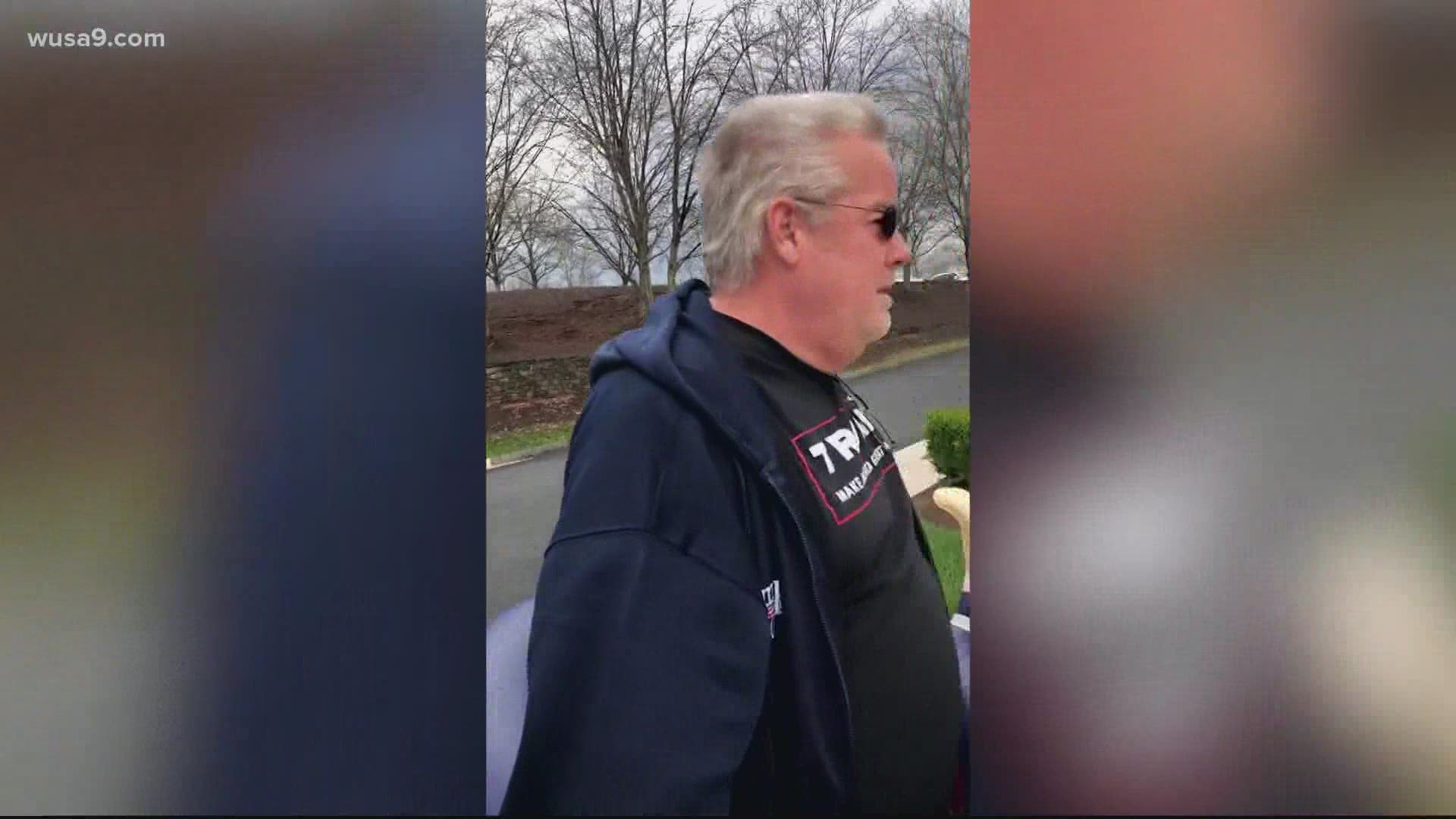 A 61-year-old man was arrested Sunday for simple assault after an incident Saturday outside of Trump National Golf Club in Sterling, Virginia