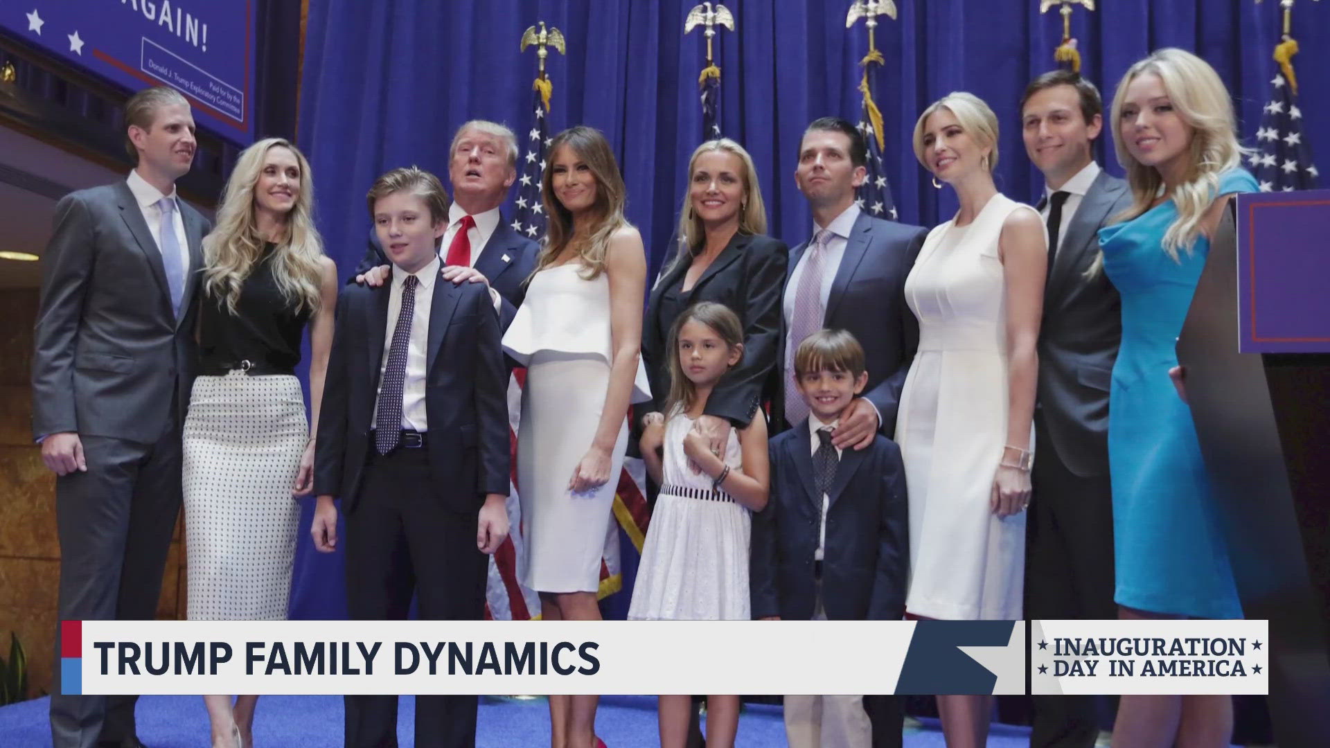Who is the man sitting next to Barron Trump at the inauguration?