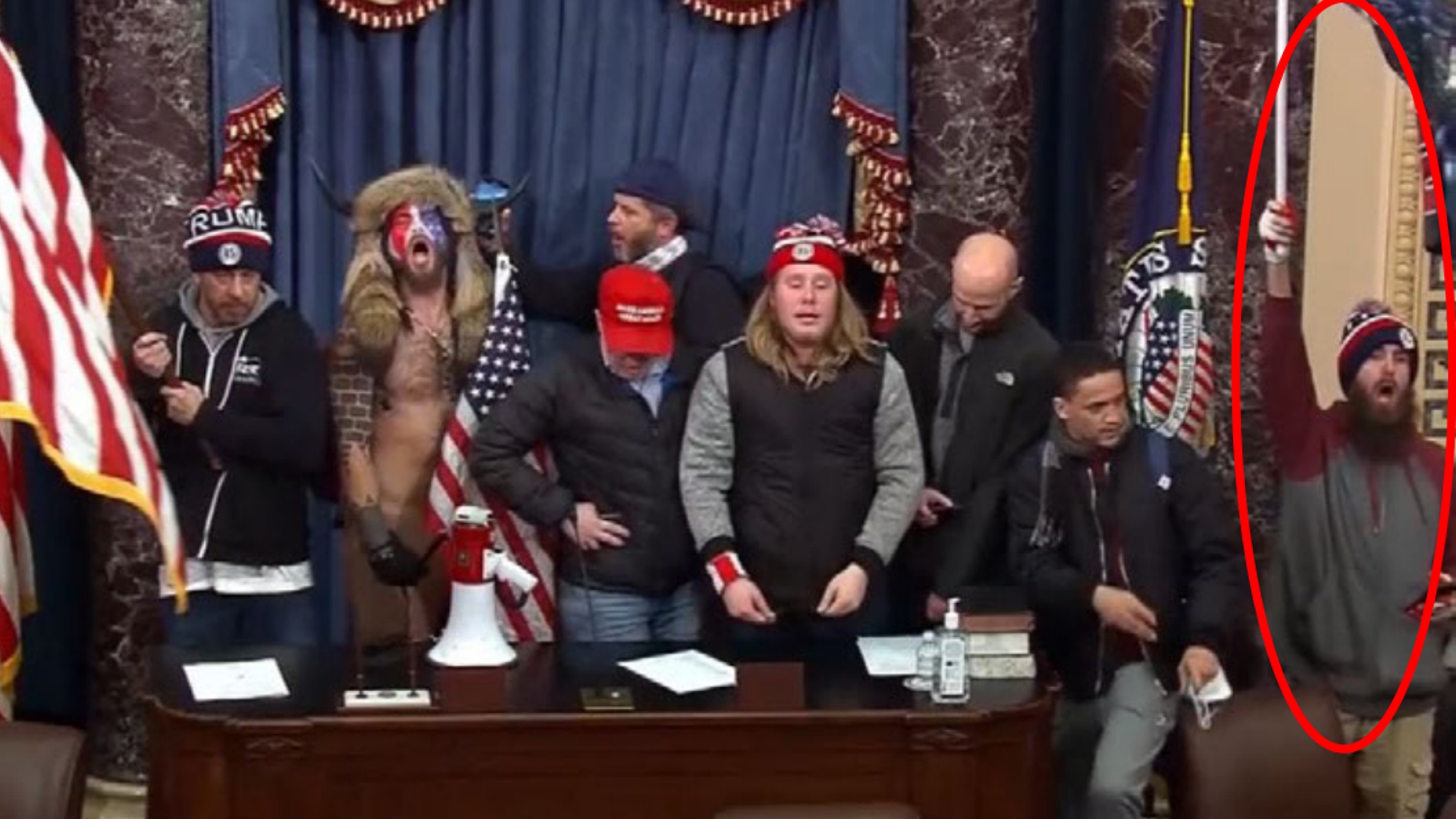 Texas man charged with carrying Trump 'Rambo' flag into Senate | fox43.com