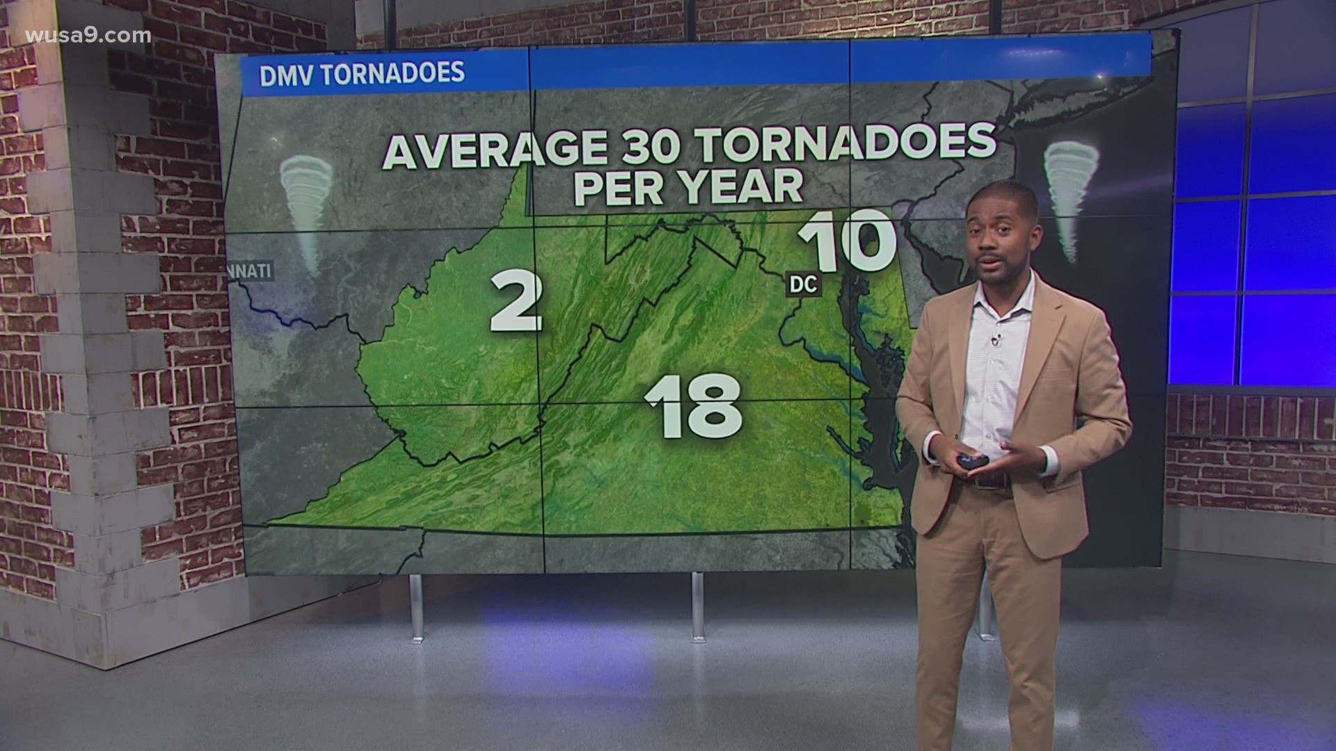 Meteorologist Chester Lampkin answers questions about tornados in the DC area, what to do if there is a warning, and what conditions make for a tornado forecast.