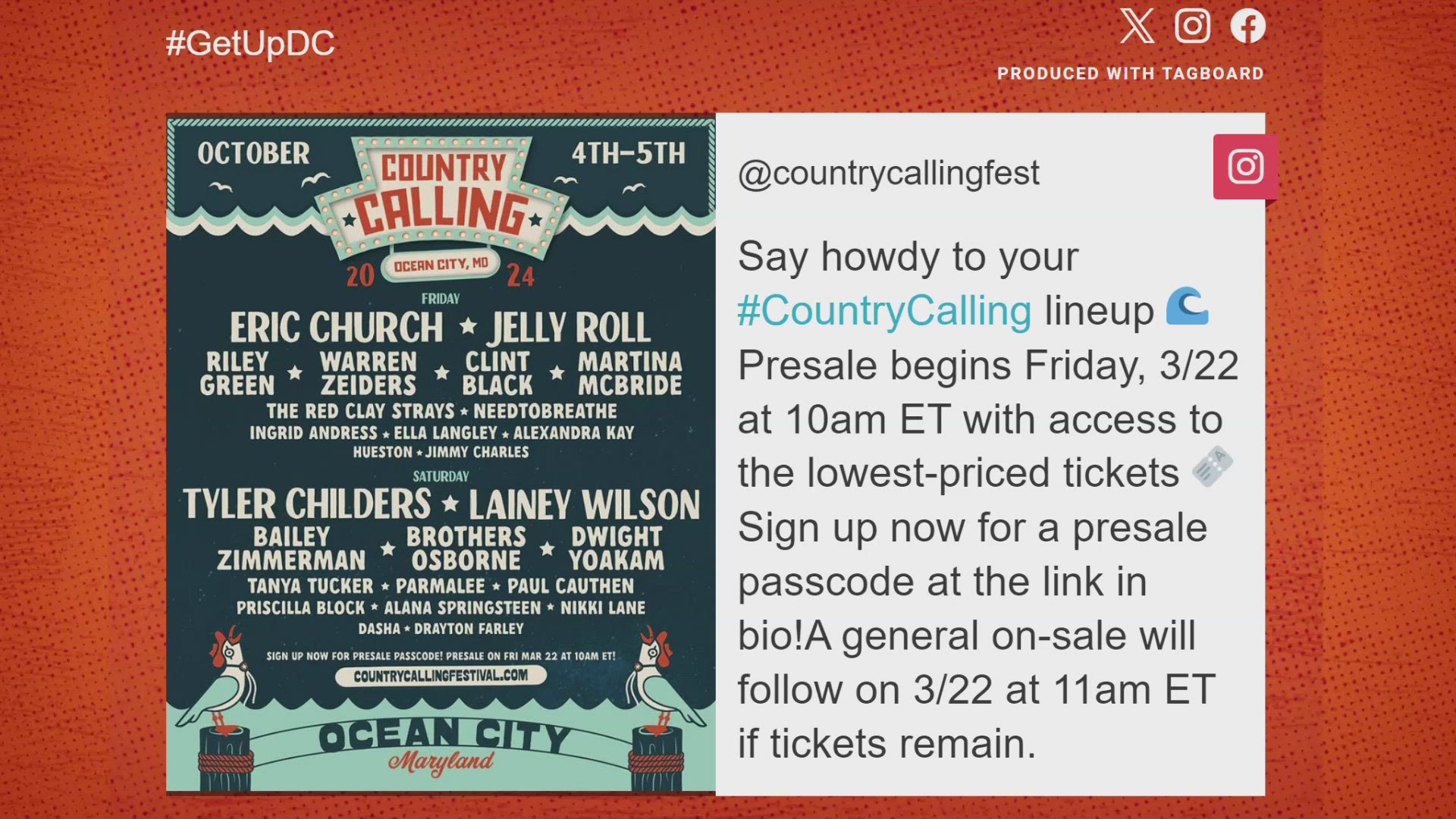 Country Calling 2024 Lineup announced for new Ocean City concert