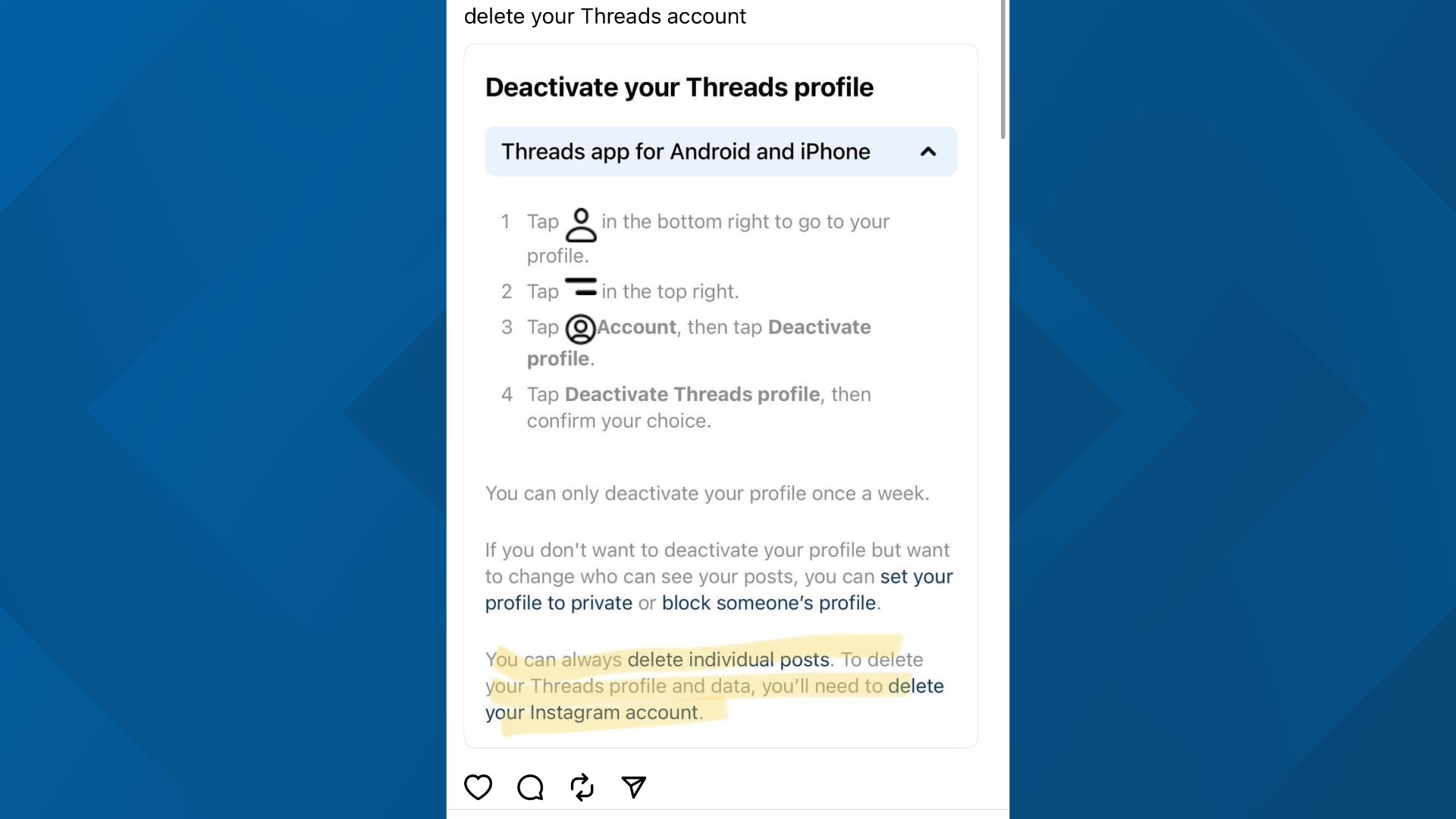 Does removing Threads require deleting Instagram? | fox43.com
