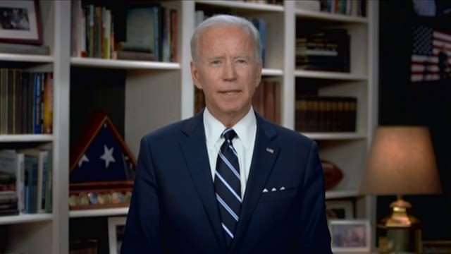 Joe Biden, in a video at George Floyd's funeral gives words of encouragement and hope to his family.