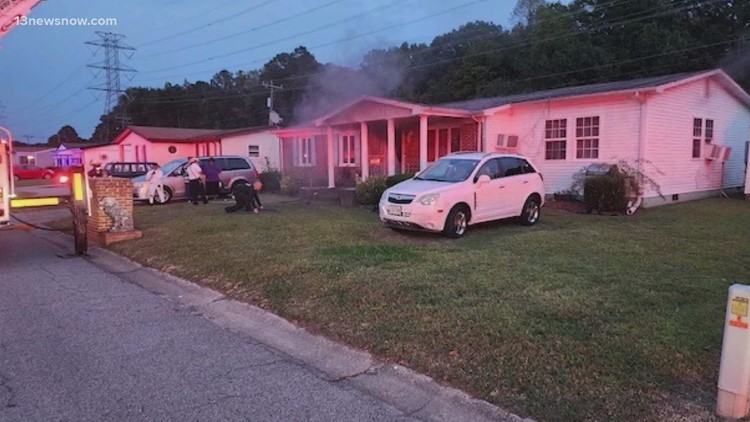 House fire displaces three people in downtown Suffolk