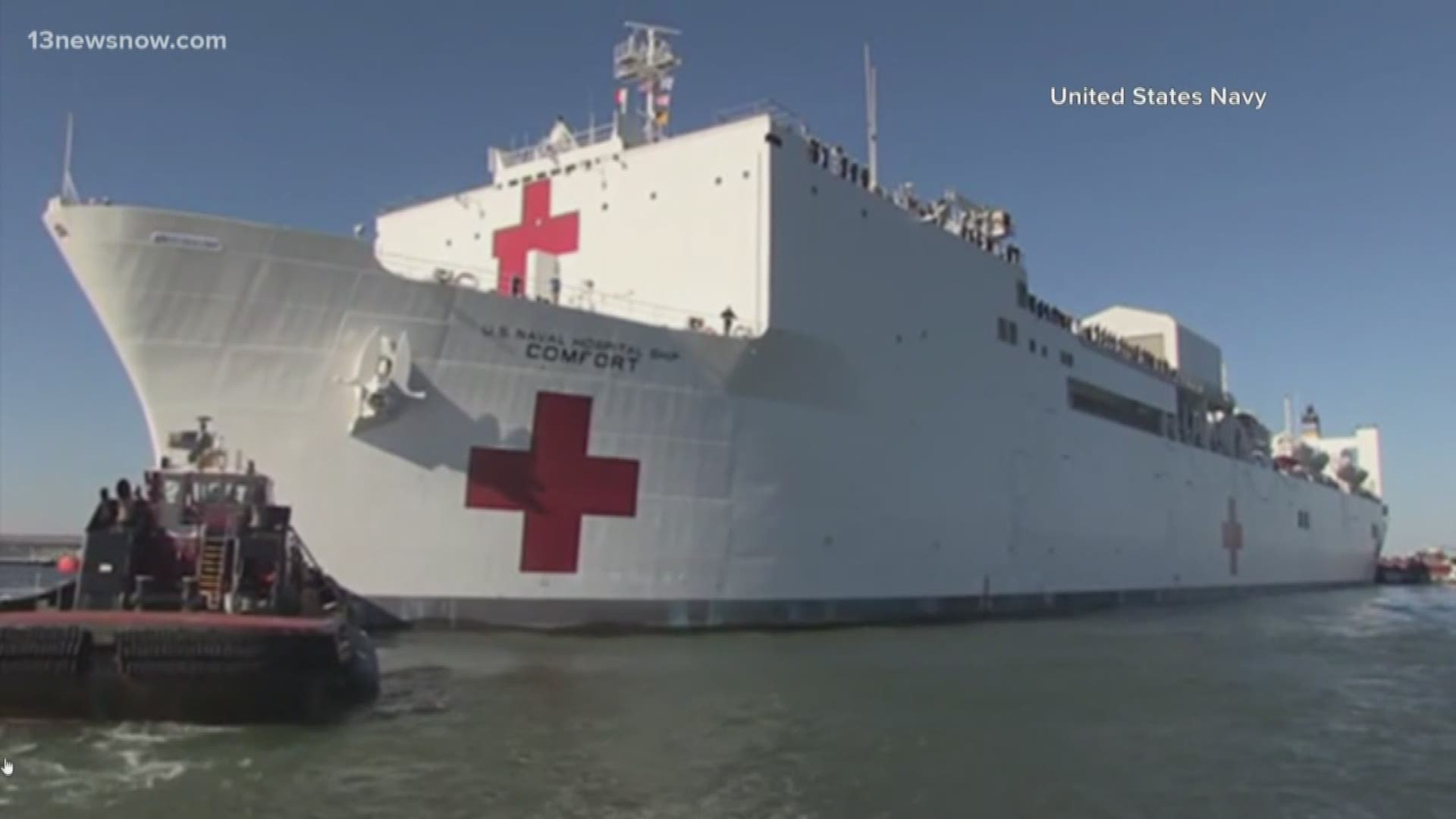 Hospital ship will bring 1,000 hospital beds to pandemic epicenter.