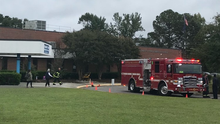 Students at Suffolk's Elephant's Fork Elementary School evacuated because of gas smell, HVAC problem