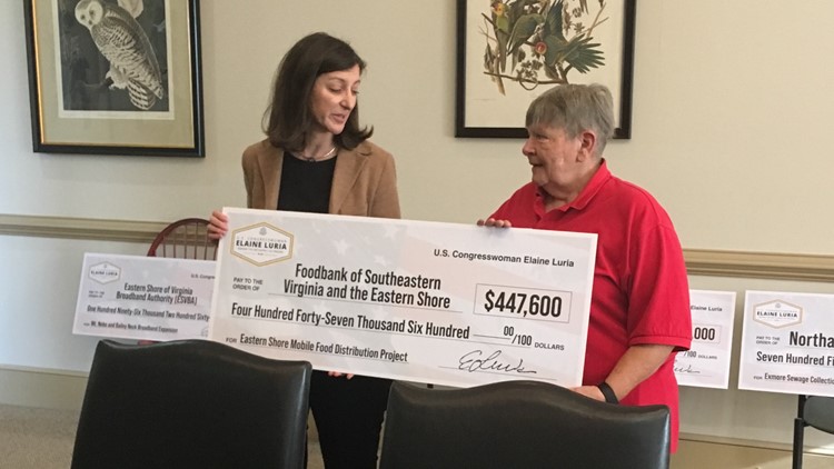 On last full day in office, Rep. Elaine Luria delivers big bucks to Eastern Shore