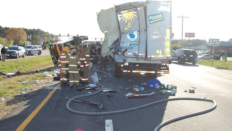 Ambulance crew, patient taken to hospital after Eastern Shore crash
