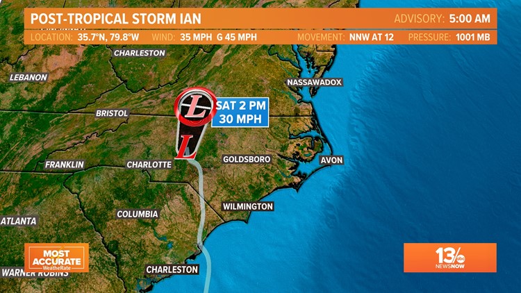 What to expect from Post-Tropical Storm Ian this weekend