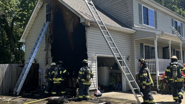 Suffolk house fire quickly contained before spreading inside