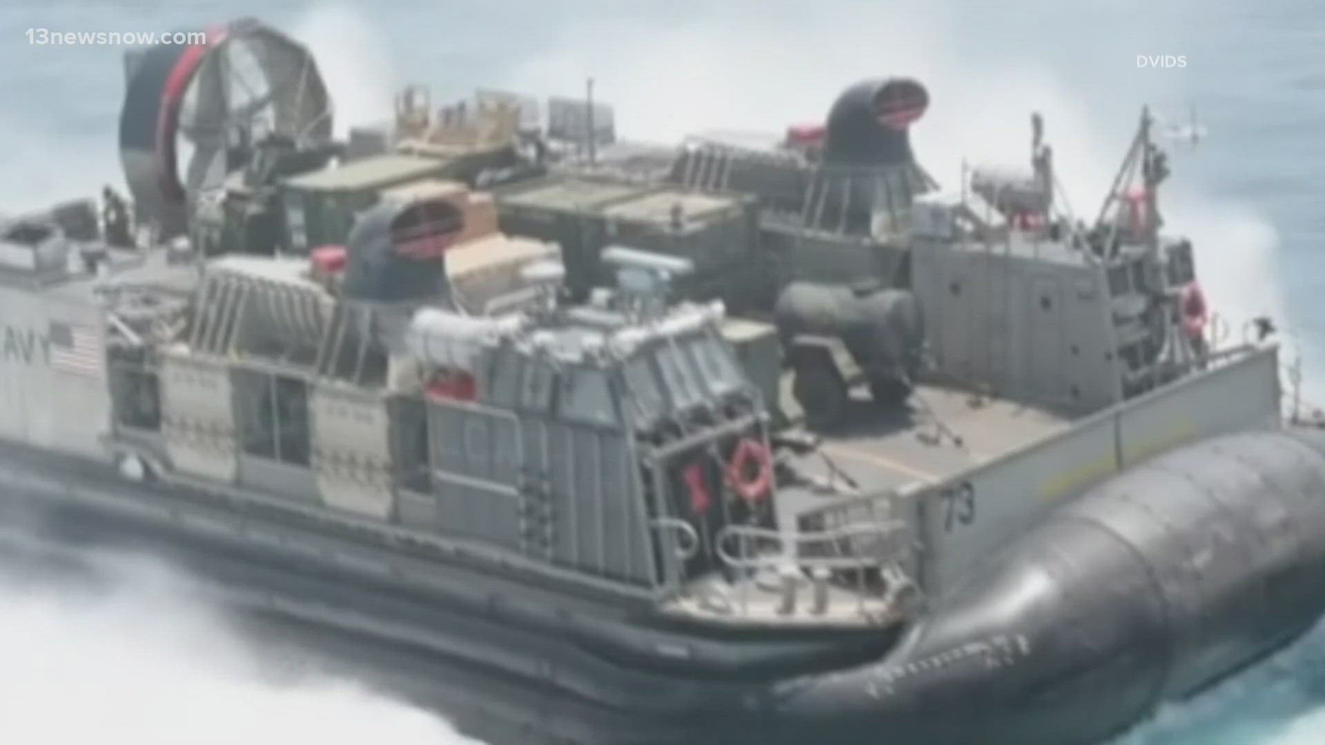 A total of 35 Sailors and Marines were injured after two hovercrafts were involved in an incident.