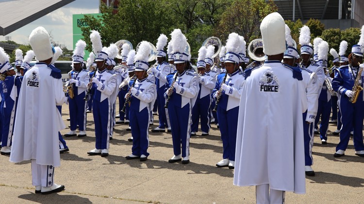 Hampton University Marching Force performs in NYC at U.S. Open