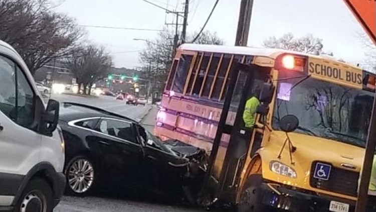 Several students, adults hurt in school bus crash in Virginia Beach