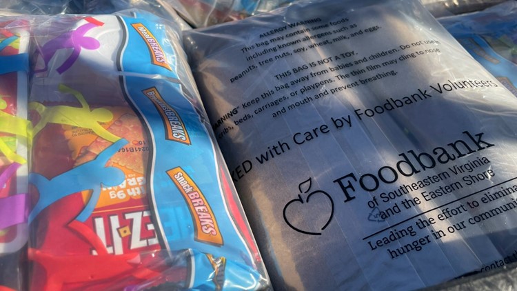 Drive-thru food distribution event held at Chesapeake's Greenbrier Mall