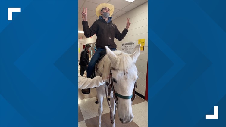 Student suspended for 'disruption' after riding horse into high school
