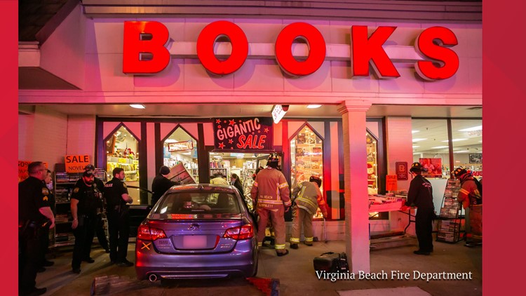 Virginia Beach bookstore owner picks up the pieces after car barrels into storefront