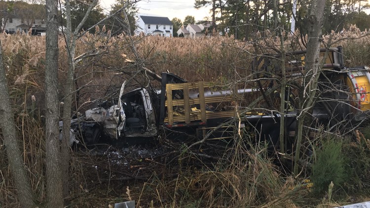 VSP: Two-vehicle crash leads to fire, road closure on I-64 in Hampton