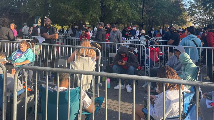 Scores of people line up for Something In The Water ticket sales