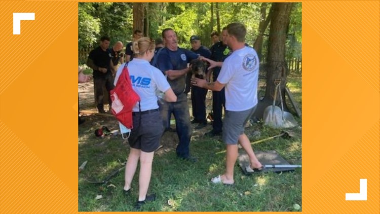 Firefighters save dog that fell into old well in Virginia Beach