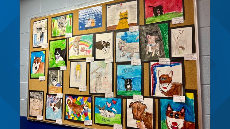 Yorktown Elementary students spend time with adoptable animals at Peninsula SPCA