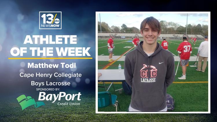 Cape Henry Collegiate's Todl is a faceoff dominator for the Dolphins