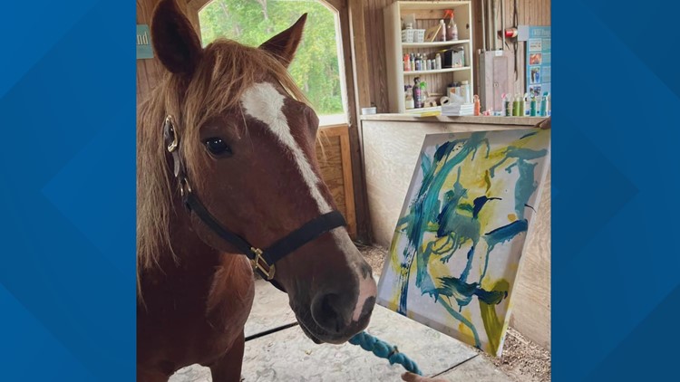 Outer Banks horses paint for fundraiser event