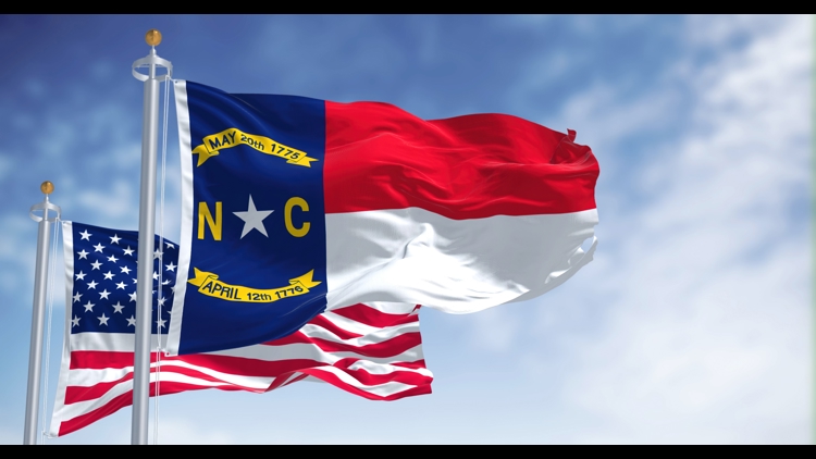 Why are flags at half-staff in North Carolina?