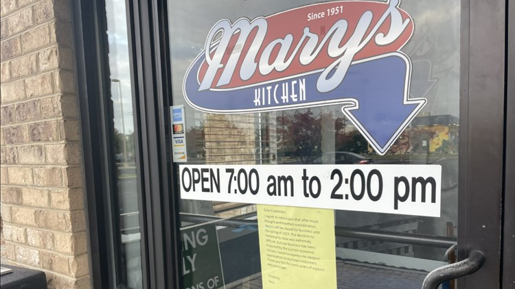 Mary's Kitchen in Virginia Beach temporarily closes
