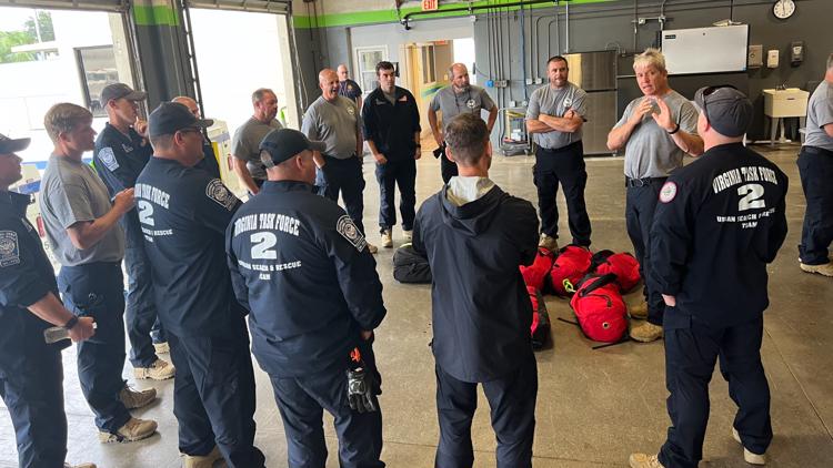 Virginia Task Force 2 searching for Hurricane Ian survivors along the coast of Florida
